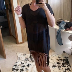 Black swimsuit cover up